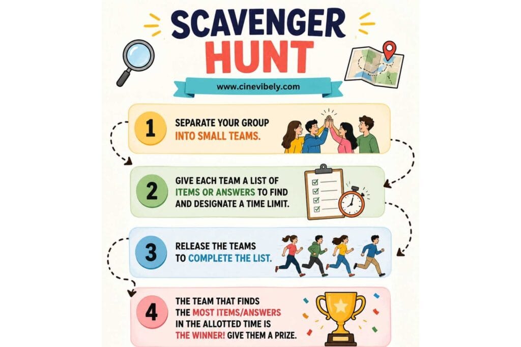 Indoor scavenger hunt - Team building activities