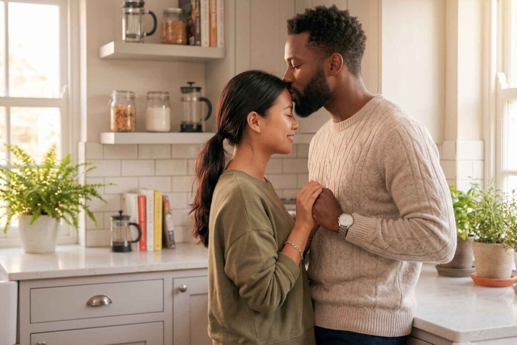 Couple loving each other